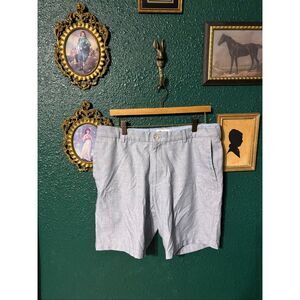 Peter Millar Shorts Mens 34 Blue Gray 9" Inseam Performance Shorts